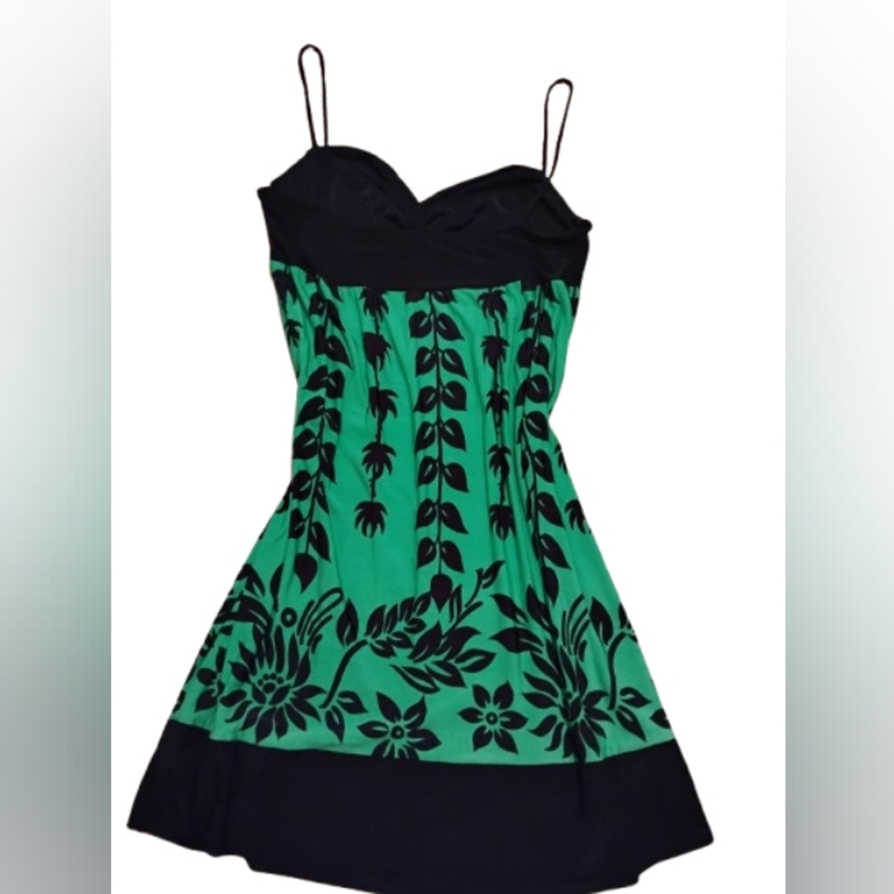 Y2K Forever 21  floral green and black dress